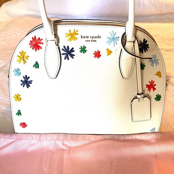 Kate Spade ♠️ Large Ivory dome satchel 🌸🌺 - Picture 3 of 12